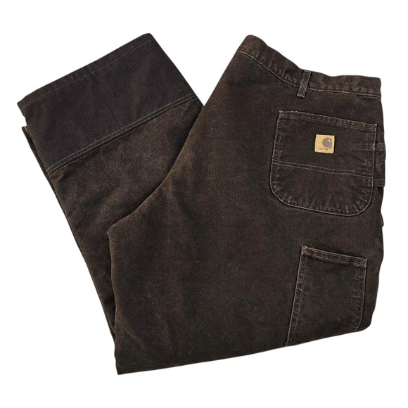 Carhartt Other - Carhartt B136 DKB Loose Fit Duck Double-Front Dungaree Quilted Lined Brown 48x30